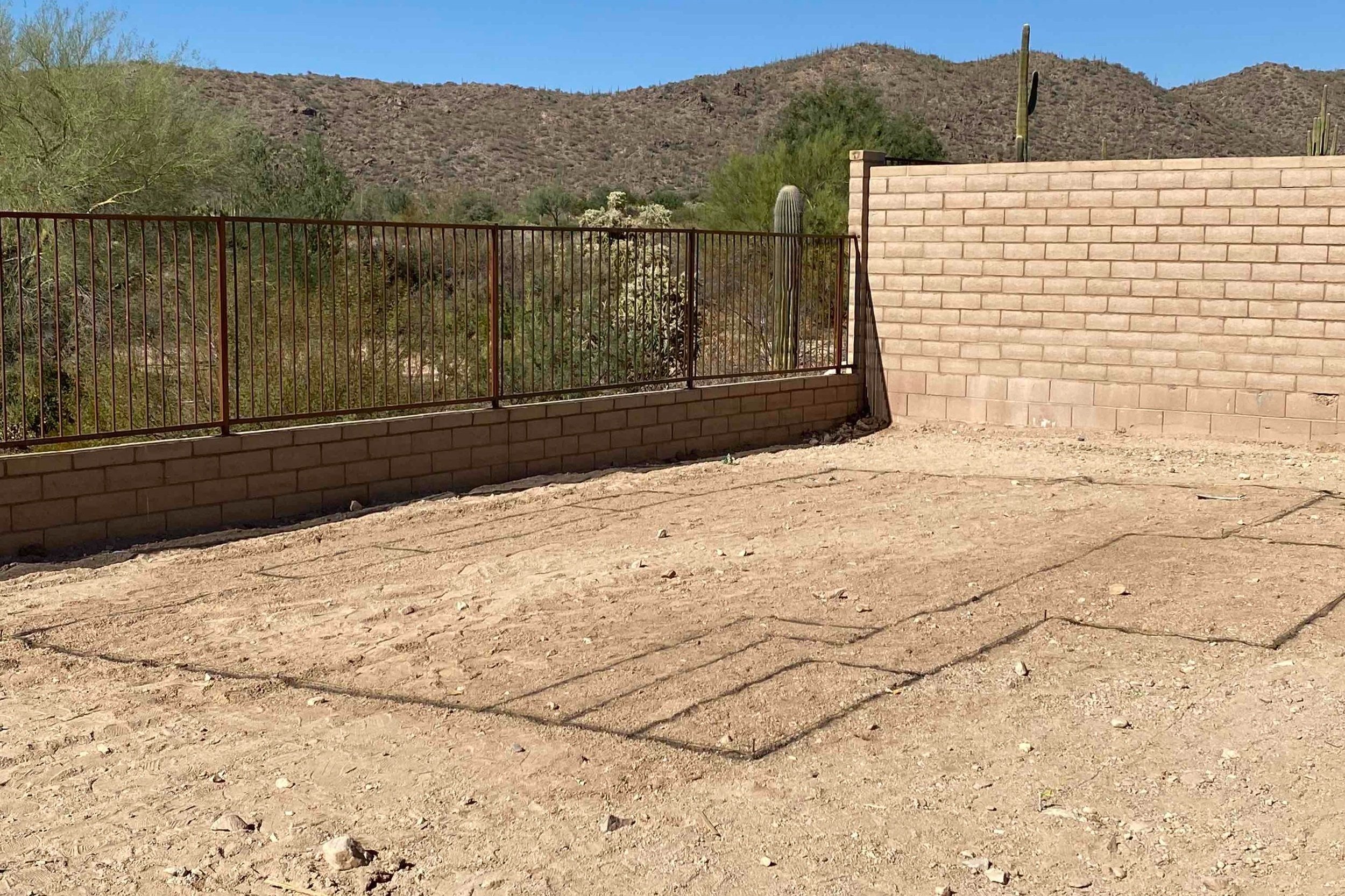  The “blank canvas” gets ready for pool excavation 