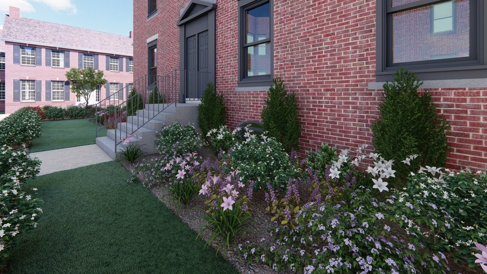 Portland front yard design with plants