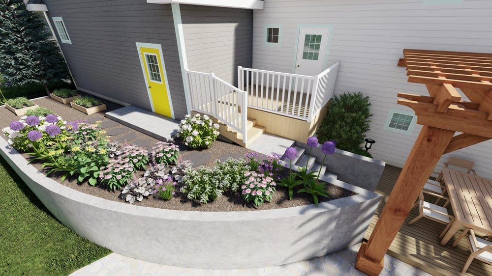 Portland yard design with plants