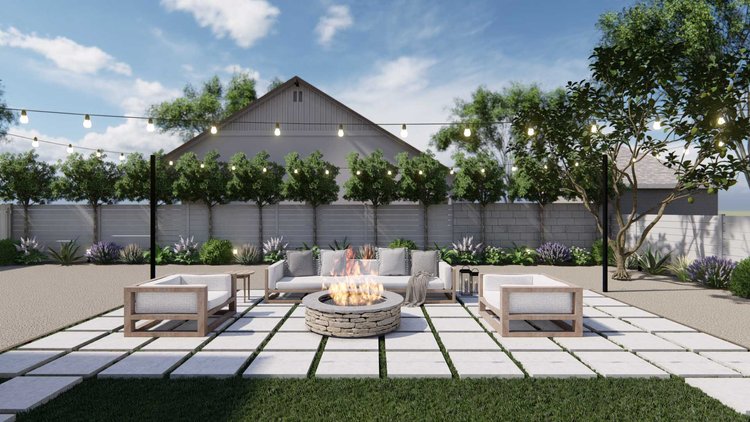 Sitting Area with fire pit